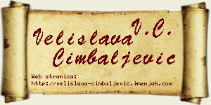 Velislava Cimbaljević vizit kartica
